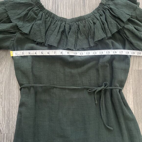 Sir The Label Revolve Chessa Strapless Ruffle Mini Dress Green Size US 4 - Picture 4 of 7